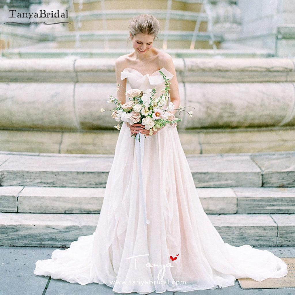 Novias Bridal | Heart Mermaid Lo' Adoro Bridal In Blush Color Wedding Dress